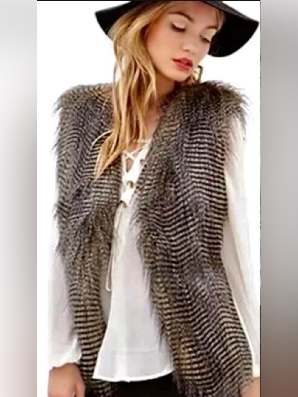 Jack by BB Dakota faux fur vest size Medium